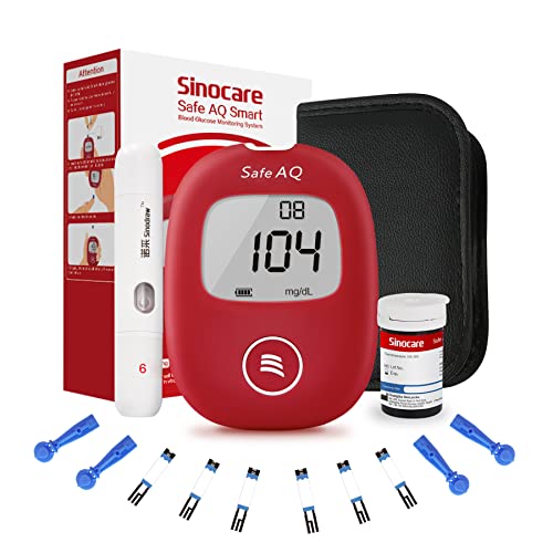 Medidor de Glucosa en Sangre, kit de Prueba de Diabetes Sinocare con 25 Tiras. Resultados...