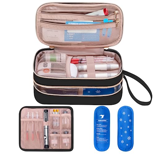 Yarwo Nevera Portatil Insulina con 2 Bolsas de Hielo, Bolsa de Diabetico, Estuche...