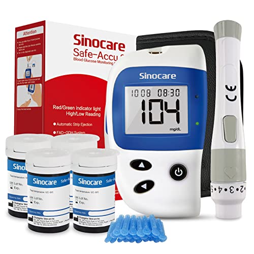 Glucometro,sinocare Medidor de Glucosa en Sangre, Kit Medidor Azucar Sangre con 100 x...