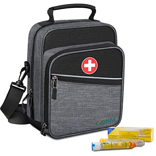 MEDMAX Bolsa para Insulina de Aislado, Portátil Estuche de Viaje para Epipen con Correa...