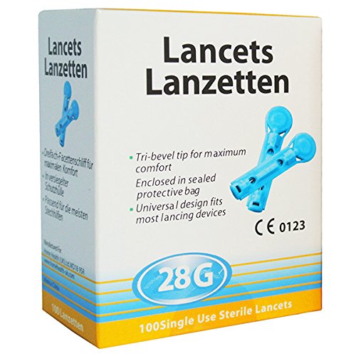 200 Lancetas 28G Universales - Totalmente Compatibles con Autolet/Microlet/Auto...