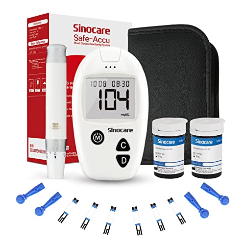 Sinocare Medidor de Glucosa, Sin ajuste de código, generación rápida de valores,...